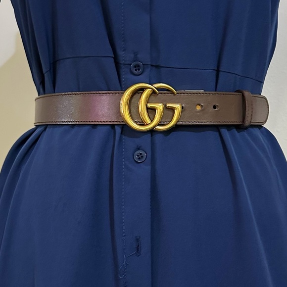 GUCCI GG MARMONT REVERSIBLE BELT - Picture 1 of 13